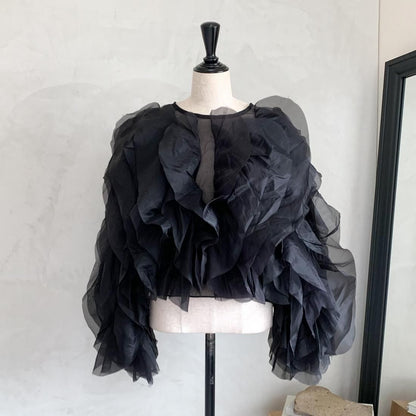 Petals chiffon blouse