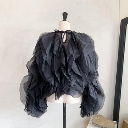Petals chiffon blouse