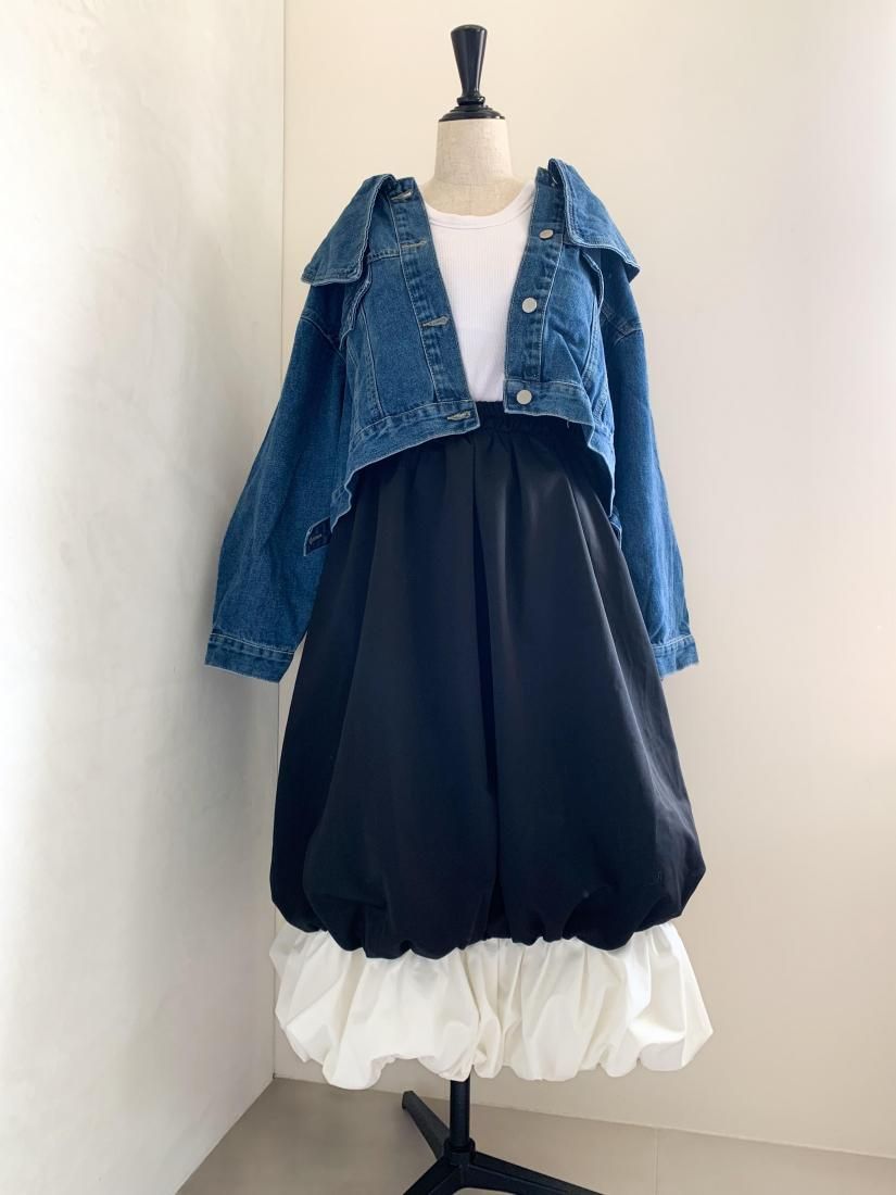 Puffy cream skirt