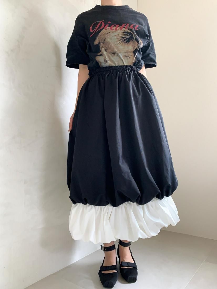 Puffy cream skirt