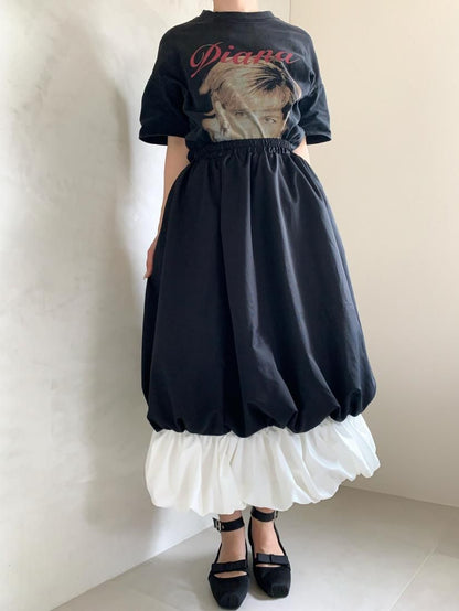 Puffy cream skirt