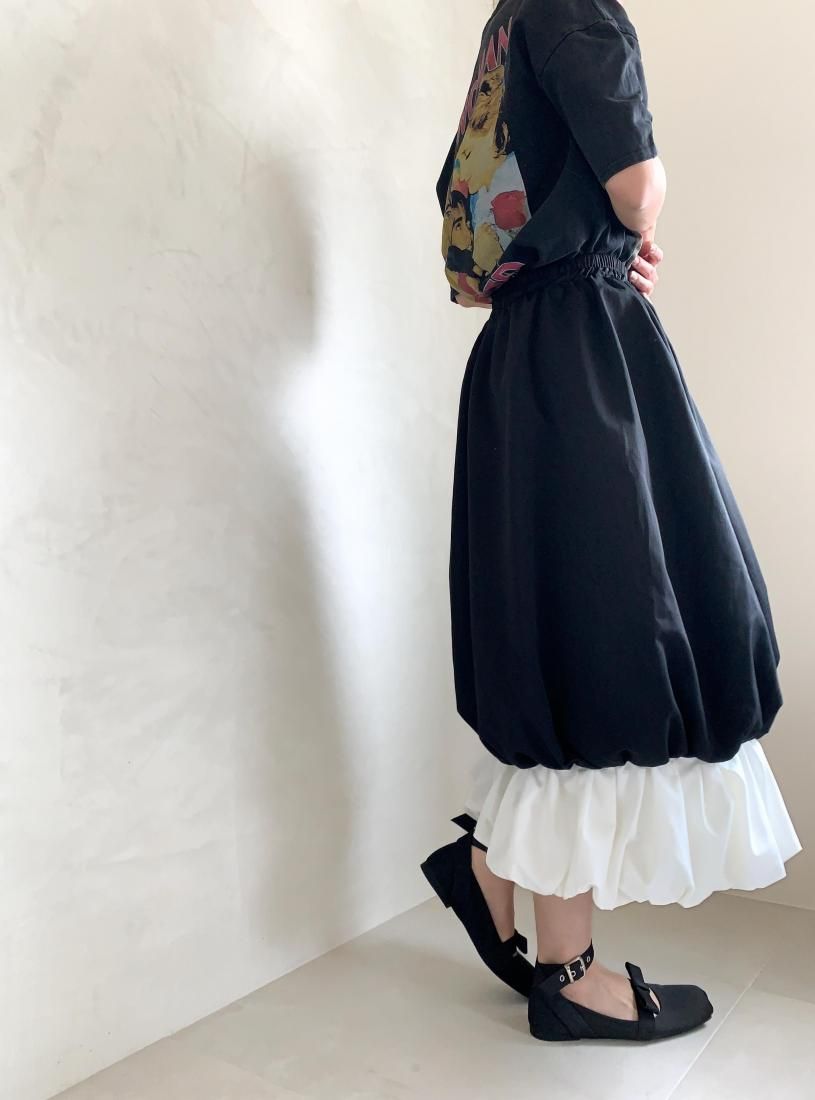 Puffy cream skirt