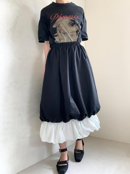Puffy cream skirt
