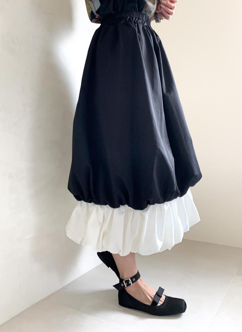 Puffy cream skirt