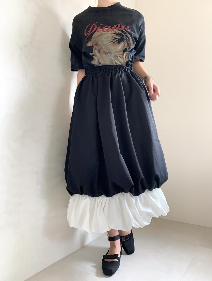 Puffy cream skirt