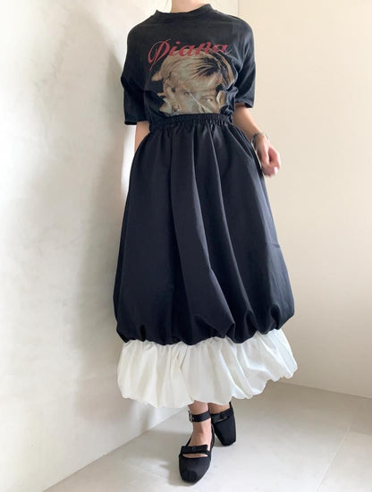 Puffy cream skirt
