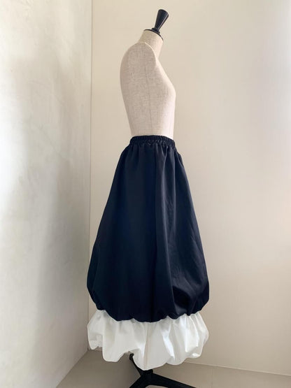Puffy cream skirt