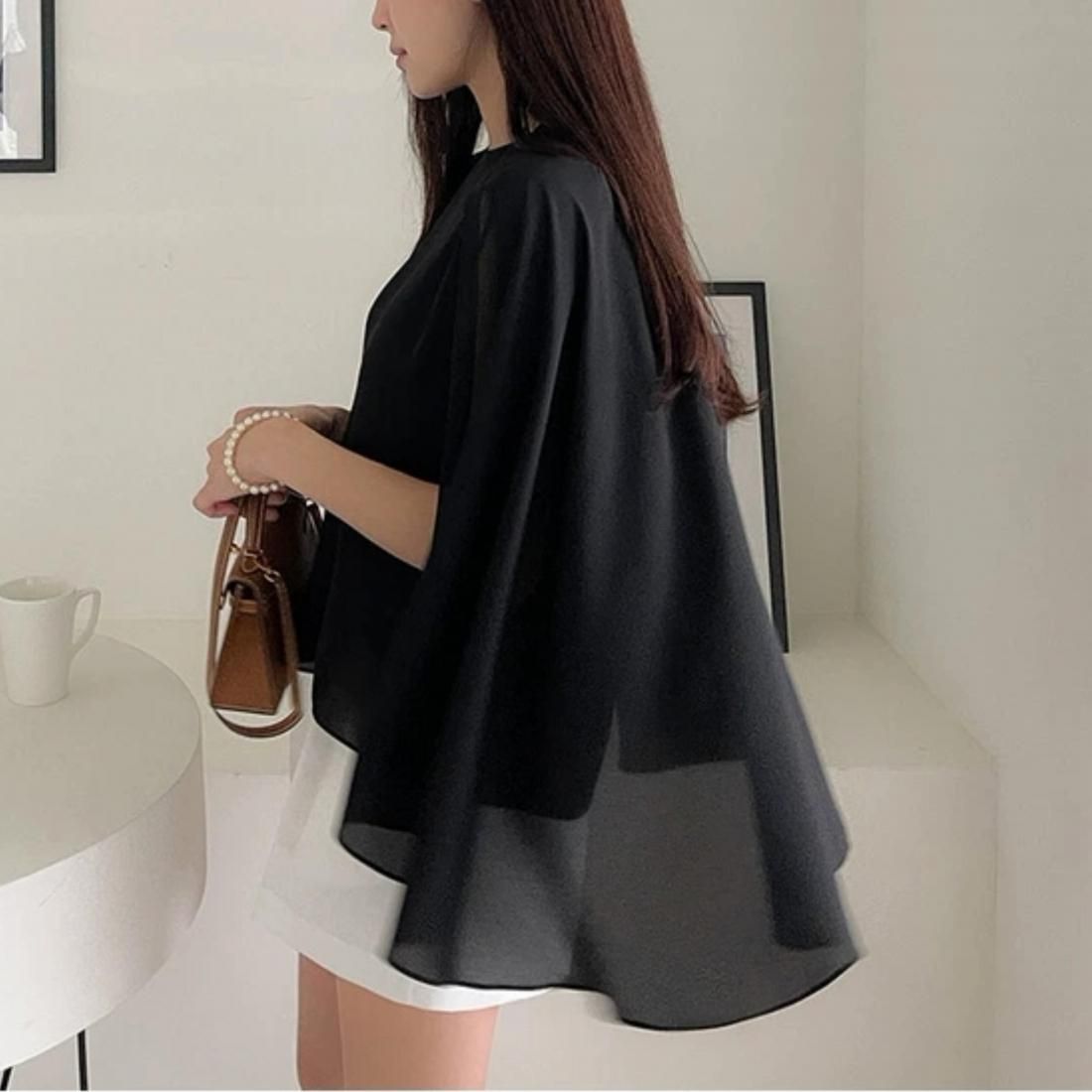 2way cape blouse