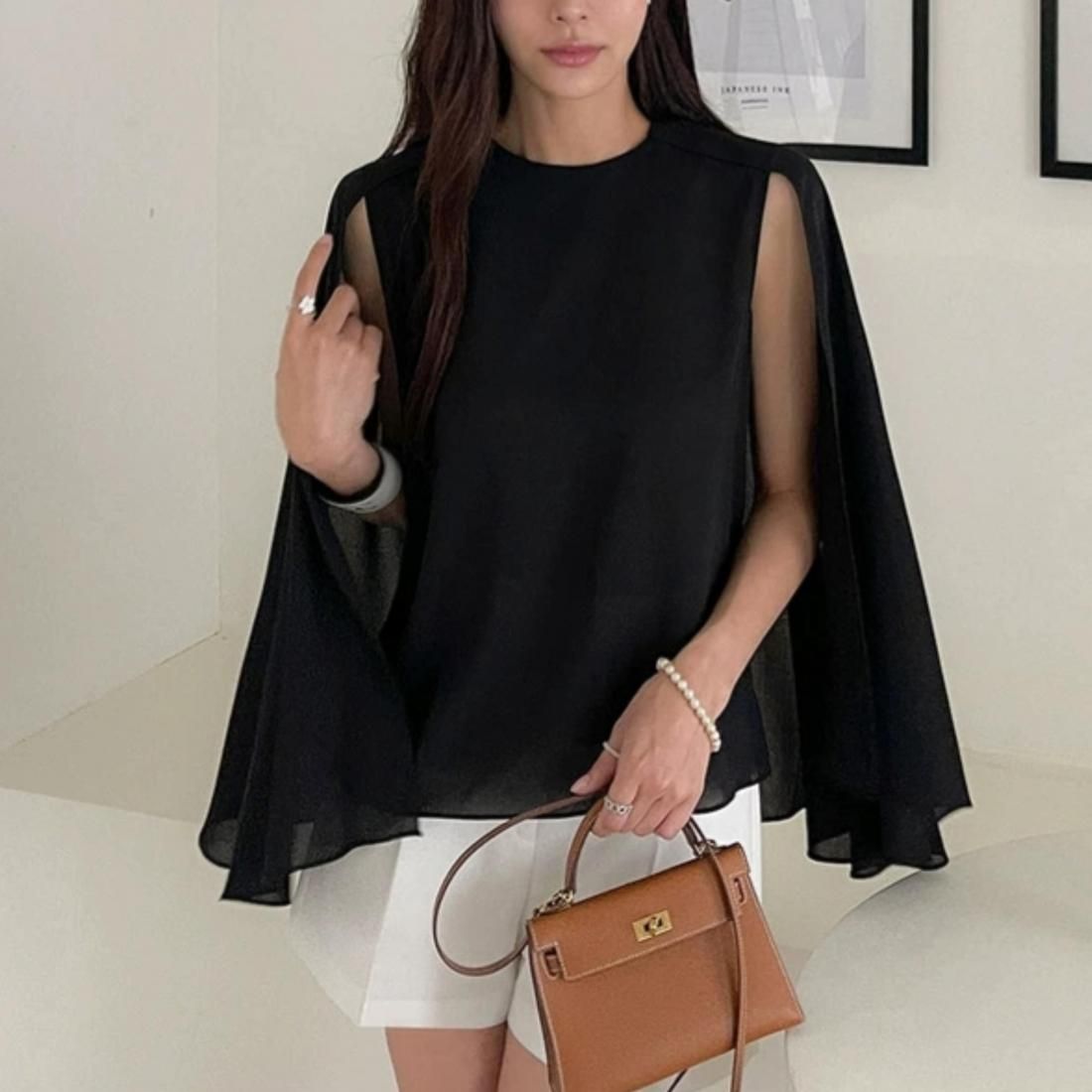 2way cape blouse
