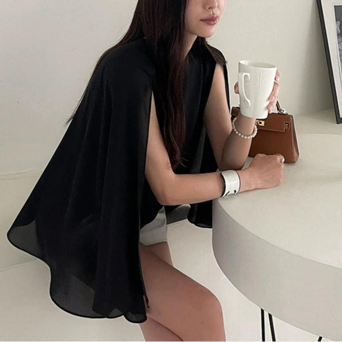 2way cape blouse