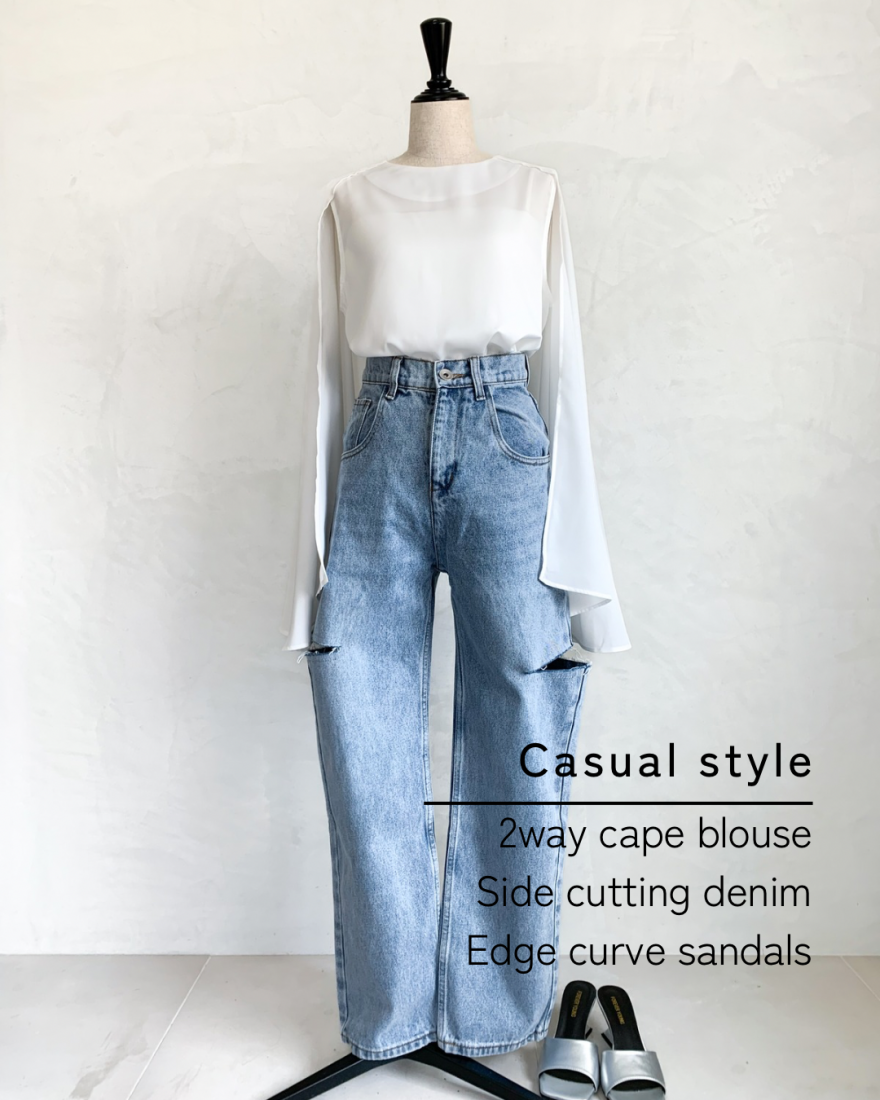 2way cape blouse