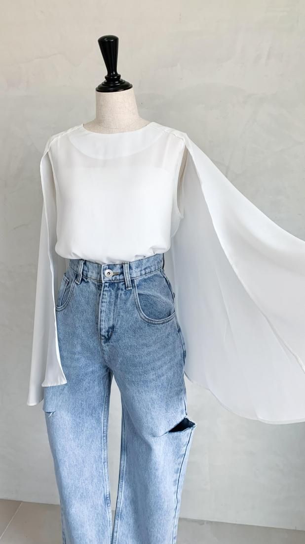2way cape blouse