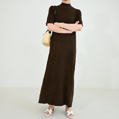 Stretchy A-line knit dress
