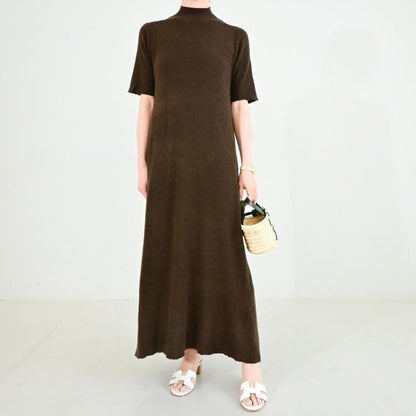 Stretchy A-line knit dress