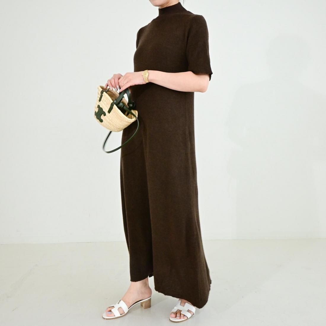 Stretchy A-line knit dress