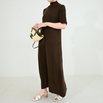 Stretchy A-line knit dress
