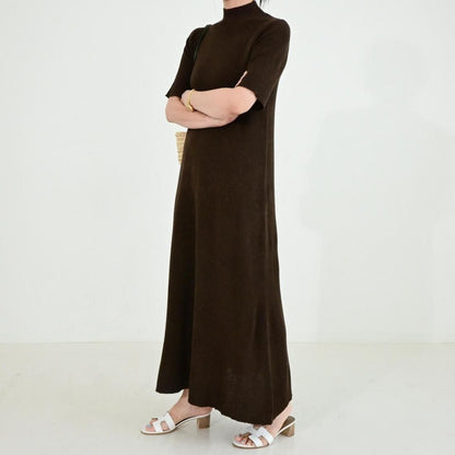 Stretchy A-line knit dress