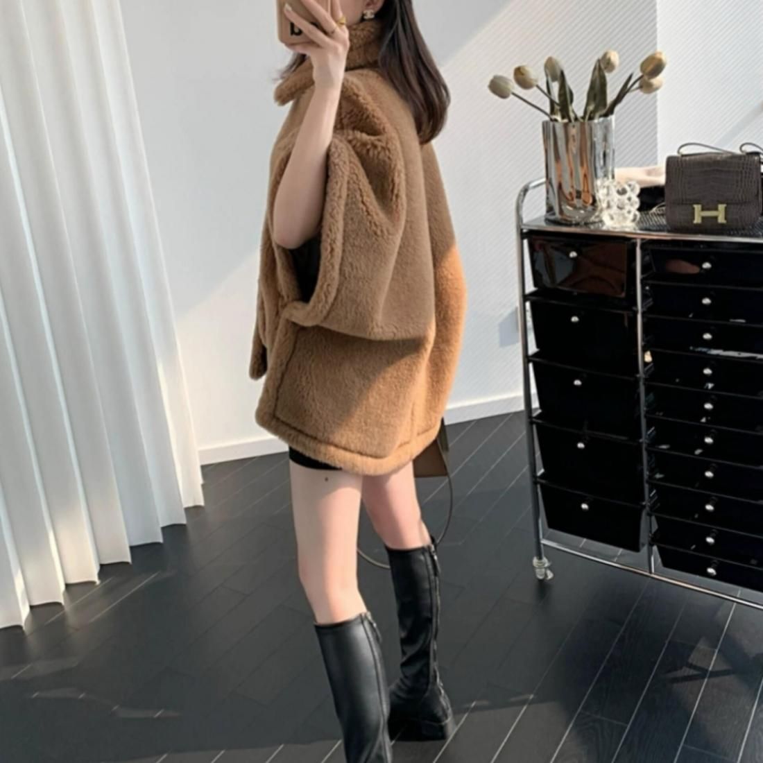 Wool Teddy Poncho