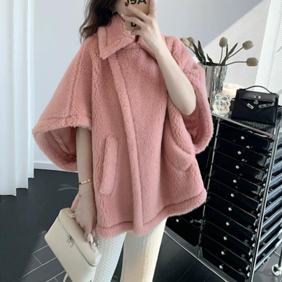 Wool Teddy Poncho