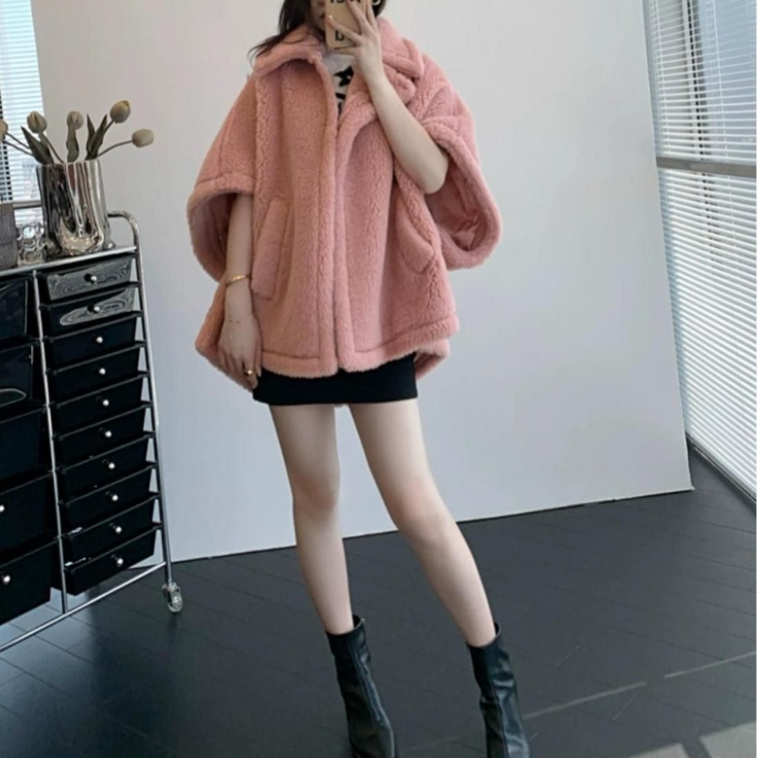 Wool Teddy Poncho