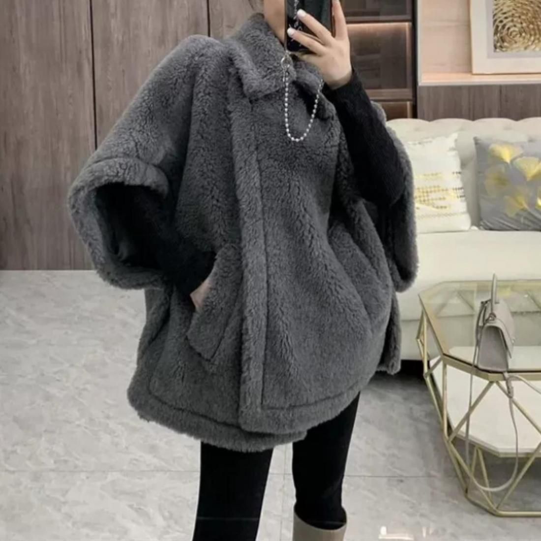 Wool Teddy Poncho