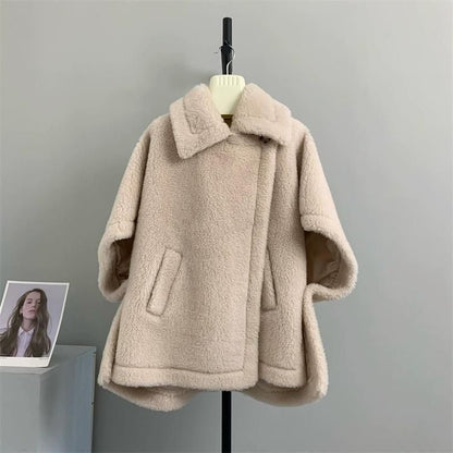 Wool Teddy Poncho
