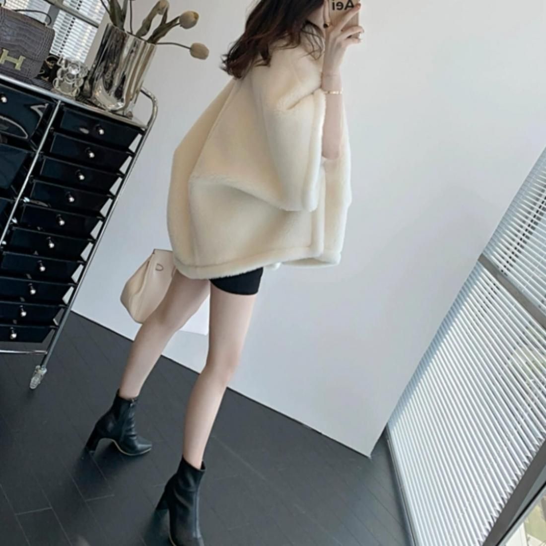 Alpaca wool mix poncho