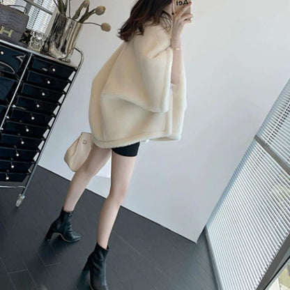 Alpaca wool mix poncho