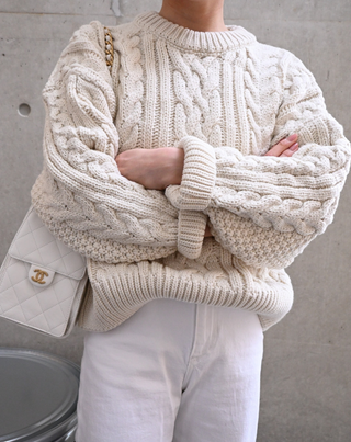Soft chunky cable knit