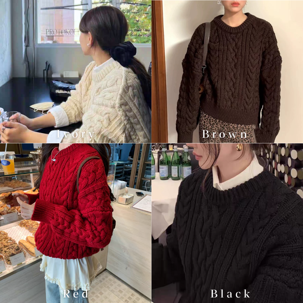 Soft chunky cable knit