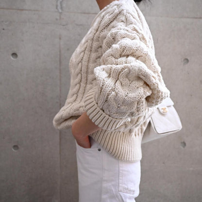 Soft chunky cable knit