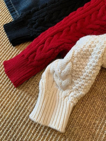Soft chunky cable knit