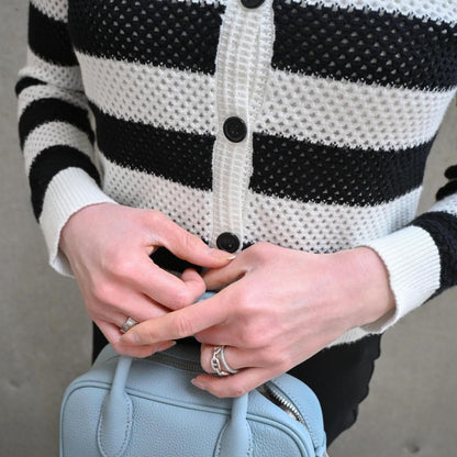 Mesh border cardigan