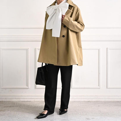 Big bow tie blouse