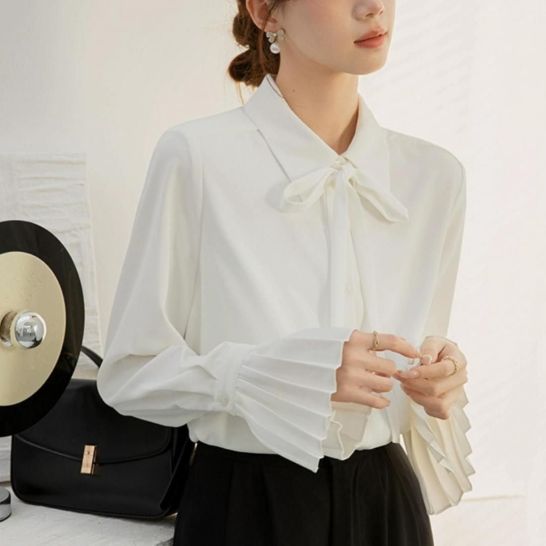 2way bow tie blouse