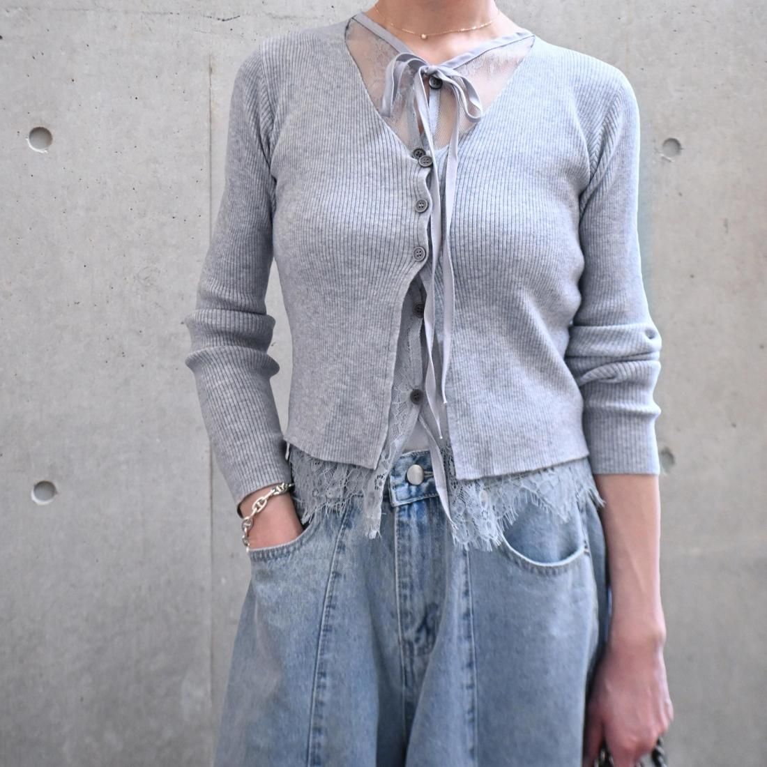 Docking lace cardigan