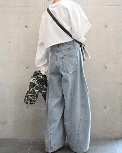 Cropped sweat top
