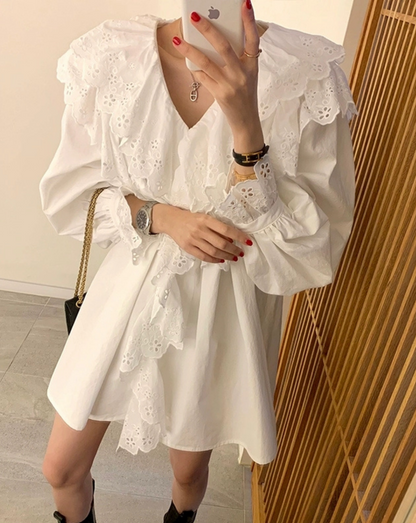 即納☆Lace Frill Blouse