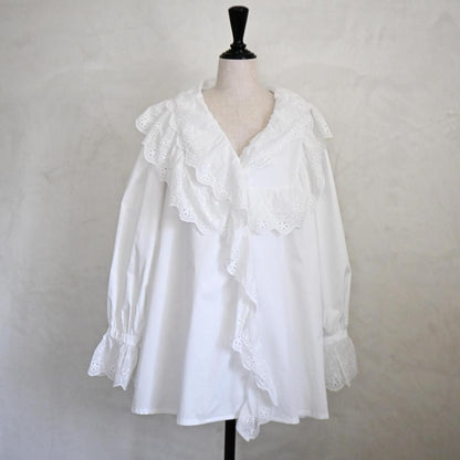 即納☆Lace Frill Blouse