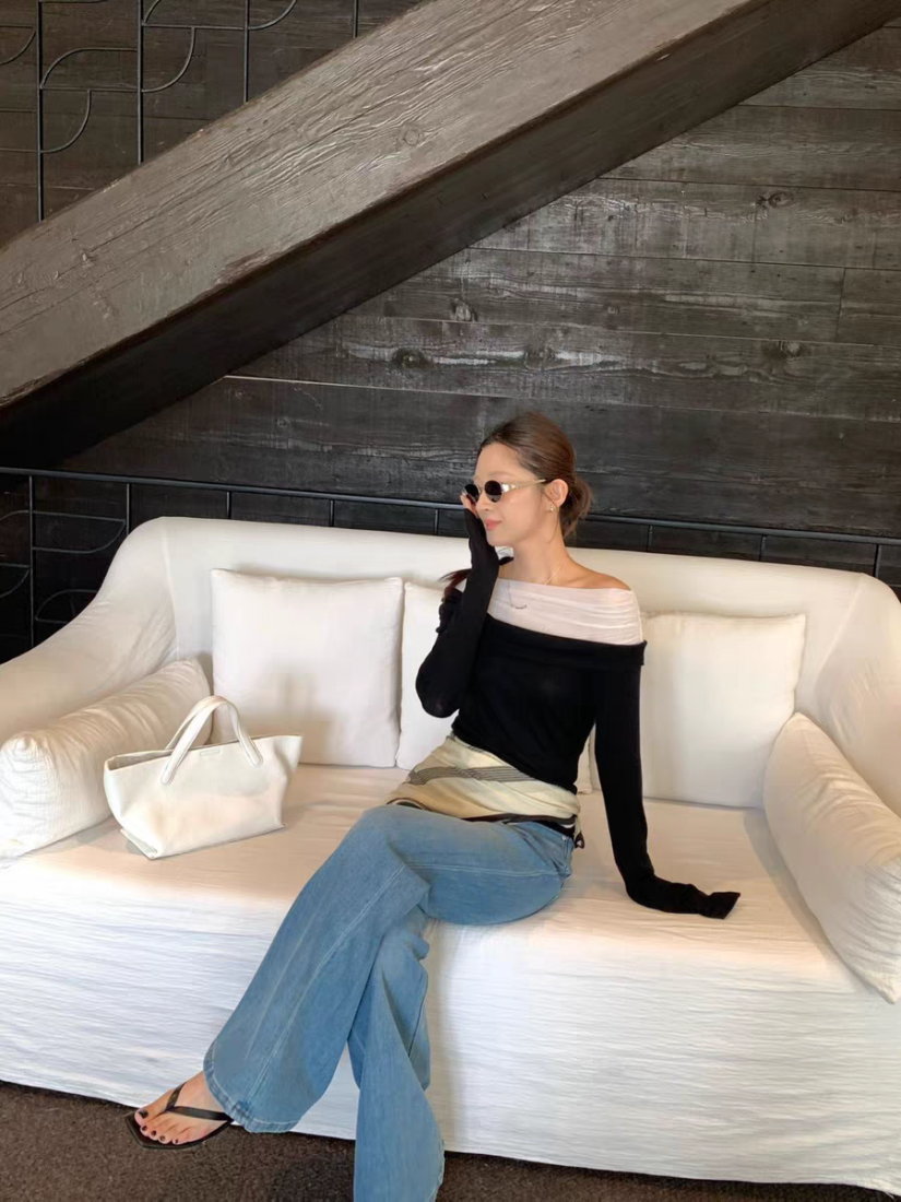 Tule off-shoulder tops