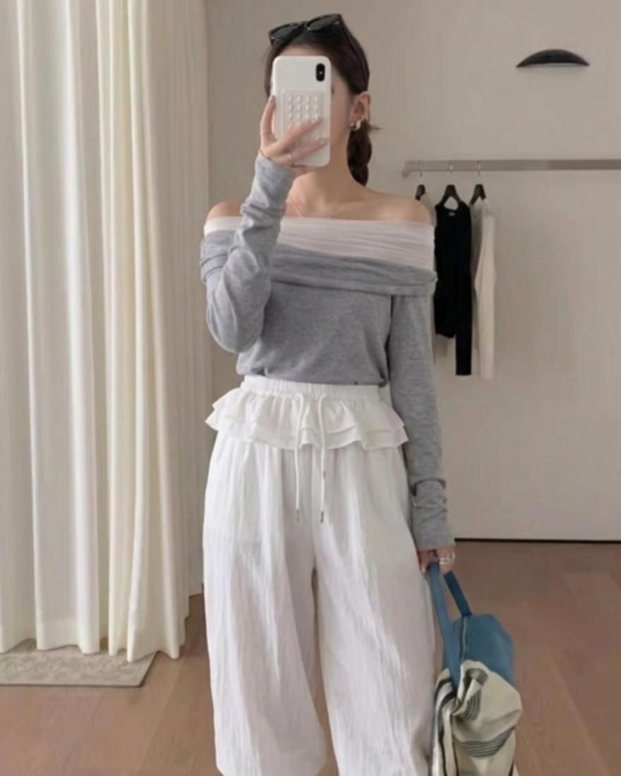 Tule off-shoulder tops