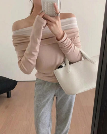Tule off-shoulder tops