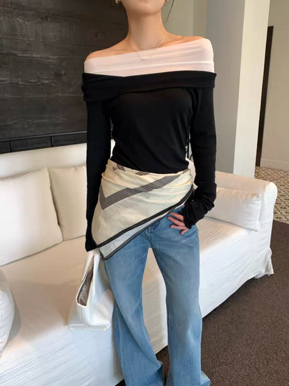 Tule off-shoulder tops