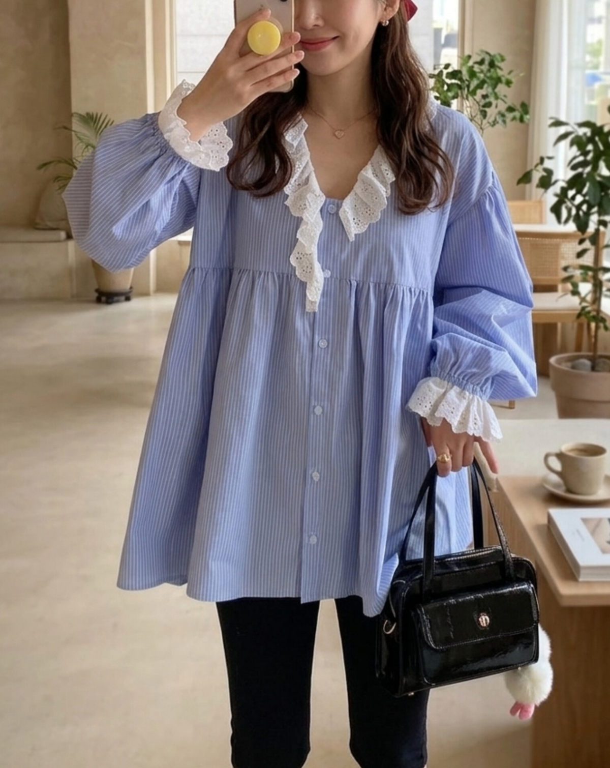 Lace tunic blouse