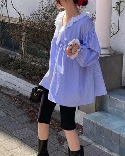Lace tunic blouse