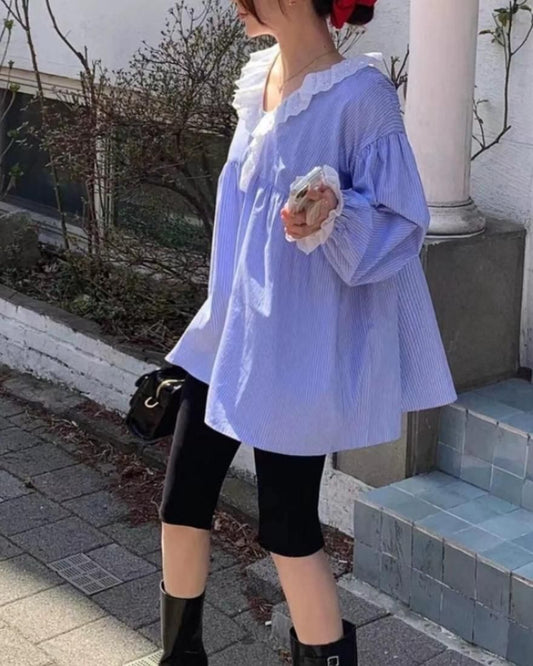 Lace tunic blouse