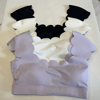 Scallop sports bra