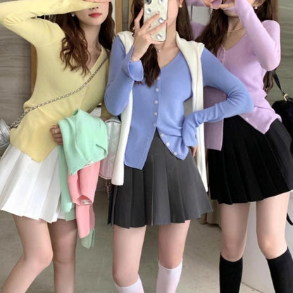 Soft V-neck cardigan