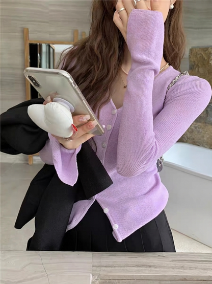 Soft V-neck cardigan