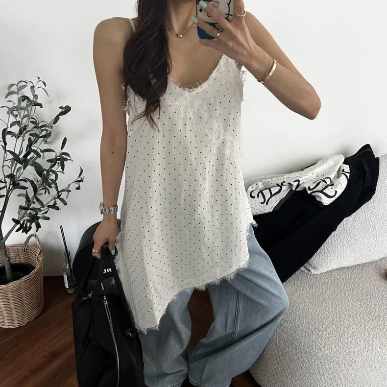 Lace dot cami